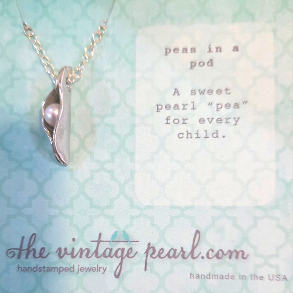 The Vintage Pearl Peas in a Pod Silver Necklace